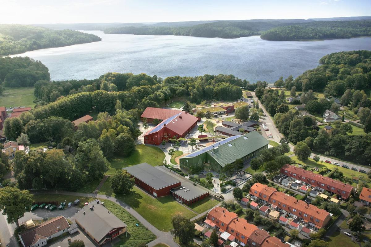 Ingaredsskolan, illustration från Björling Arkitektur